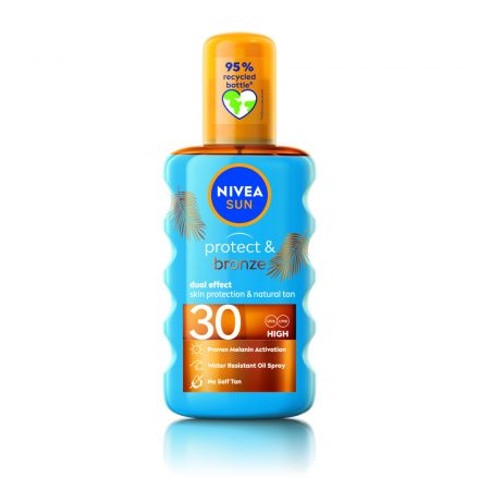 Nivea SUN Protect & Bronze Barnulást Támogató Napolaj Spray FF30+